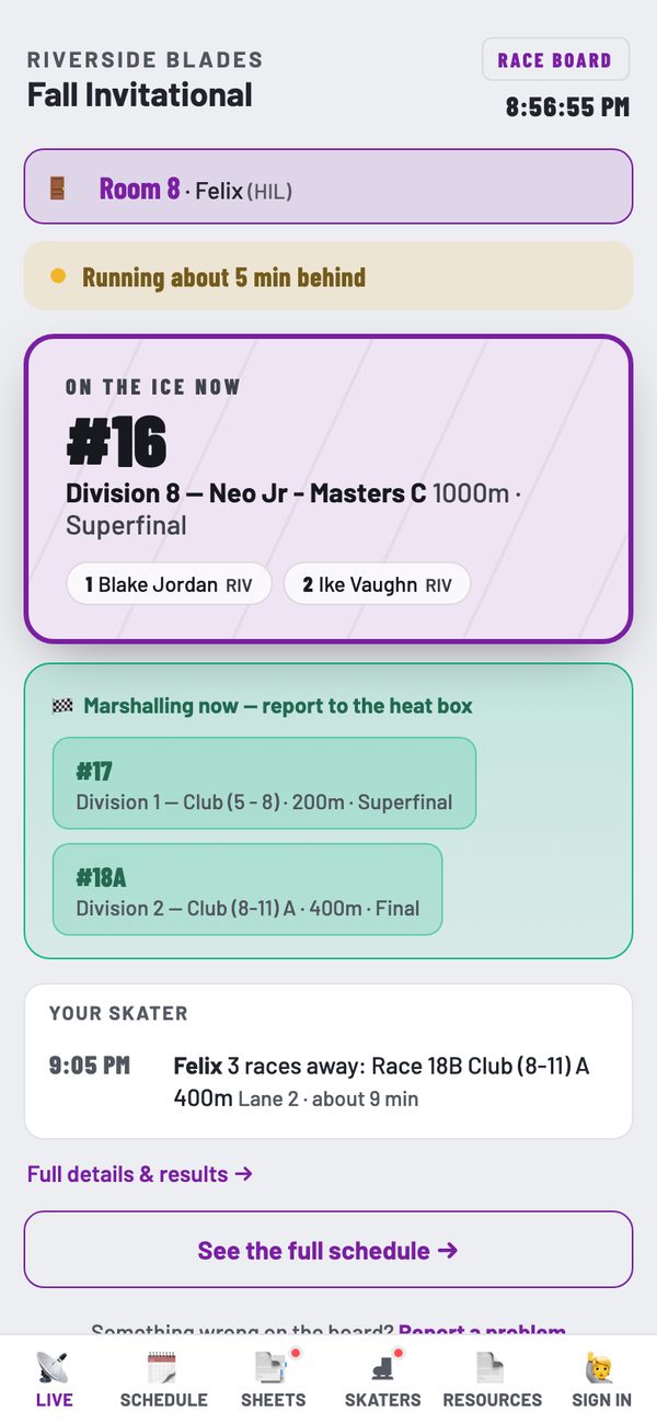Live tab